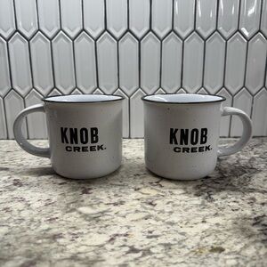 Knob Creek White Ceramic Mugs Set